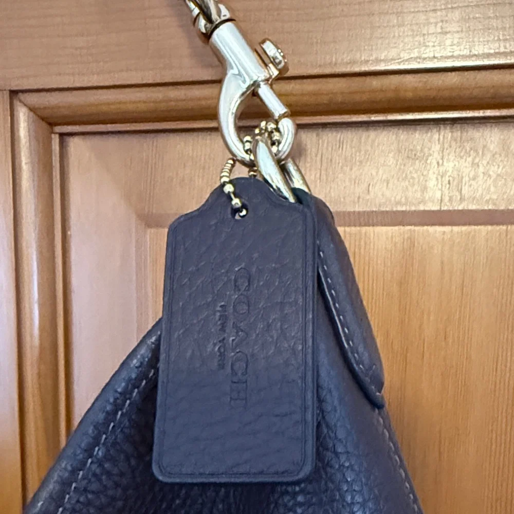 Coach Brown Pebbled Leather Hobo Bag - Picture 2 of 8